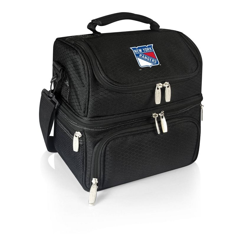 NHL New York Rangers Pranzo Dual Compartment Lunch Bag - Black, 1 of 7