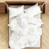 Canadian Down & Feather Company - 3 Piece Duvet Cover Set with 3-Sided Zipper, Classic White - 4 of 4