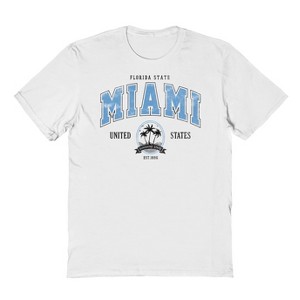 Rerun Island Men's Miami Florida Sunshine State  Short Sleeve Graphic Cotton T-shirt - 1 of 1