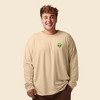 Dalix Alien Embroidered Cotton Classic Fit Long Sleeve Crewneck Tee Shirt Mens - 2 of 4