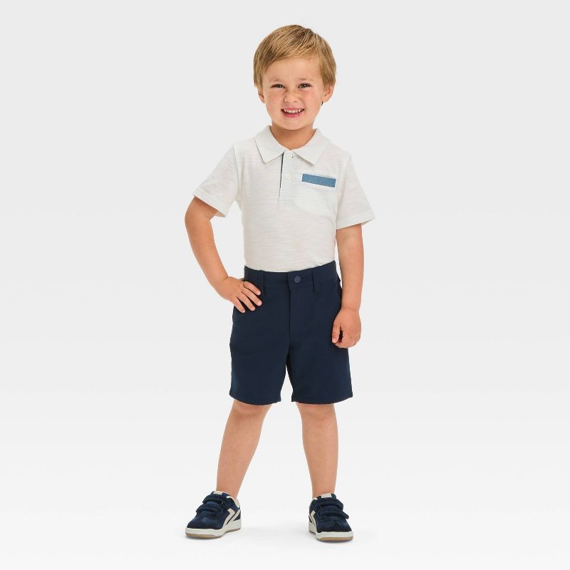 Toddler Boys' Short Sleeve Jersey Knit Polo Shirt - Cat & Jack™, 5 of 9