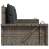 Swing Bench Grey PE rattan, powder-coated steel - 4 of 4