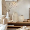 LuxenHome 2-Piece Ivory Ceramic Modern Vase Set Off-White - 3 of 4