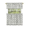 Kate Aurora Geometric Crescent 3 Piece Rod Pocket Cafe Kitchen Curtain Tier & Valance Set - image 3 of 3