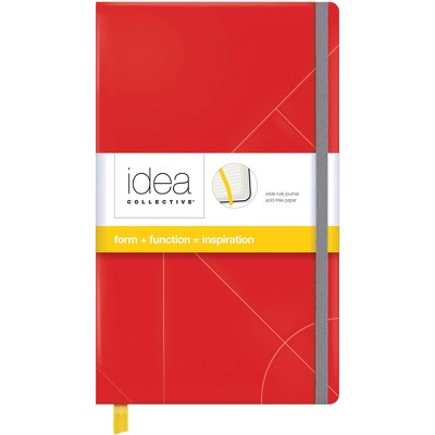 TOPS Journal Notebook Elastic Band Wide Ruled 8-1/4"x5" Red 56873
