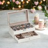 Elegant 12-Slot Watch Box, Lockable Case with Glass Lid, 2 Layers, 1 Drawer for Rings, Bracelets - Gift Idea in Synthetic Leather - 3 of 4