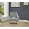 Okak Modern Accent Chair, Chenille Armchair, Modern Style Accent Chair with Wood Legs, Comfy Design for Living Room, Bedroom - 2 of 4