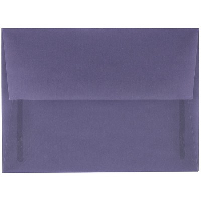 JAM Paper A6 Translucent Vellum Invitation Envelopes 4.75x6.5 Wisteria Purple PACV654I