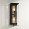 Possini Euro Design Metropolis Mid Century Modern Wall Light Sconce Black Gold Hardwire 8" 2-Light Fixture Clear Glass for Bedroom Bathroom Vanity - 2 of 4
