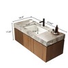 GDFStudio Abram 48" Ceramic and Wood Wall-Mount Bathroom Vanity with Drawer and Doors - 3 of 4