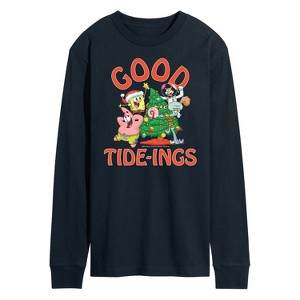 Men's - SpongeBob SquarePants - Good Tide Long Sleeve Graphic T-Shirt - 1 of 4