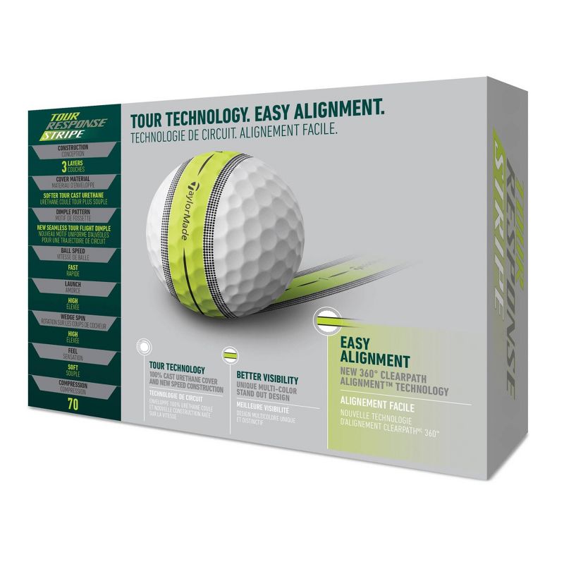TaylorMade Tour Response Stripe Golf Balls - 12bp, 4 of 5