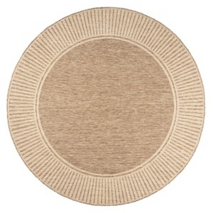 nuLOOM Asha Striped Border Stain Resistant High Traffic Outdoor Area Rug - 1 of 4