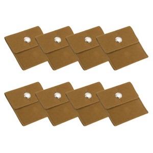 Unique Bargains Earrings Bracelets Velvet Pouches Snap Button Portable Jewelry Storage Bag 8 Pcs - 1 of 4