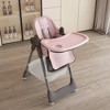 Gulches Adjustable Baby High Chair (0-6 Years) ¨C Portable Feeding Seat with Safety Belt, Lockable Wheels for Home/Dining - 3 of 4