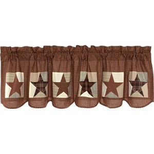 Abilene Patch Block and Star Valance 20x72 VHC Brands - 1 of 2