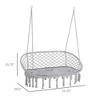 PAGED 2-Person Hammock Chair with Soft Cushion and Metal Frame,Hammock Swing Chair for Patio Backyard,Garden - 3 of 4