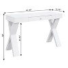 HomeStock Newport 1 Drawer Desk, White - 2 of 4
