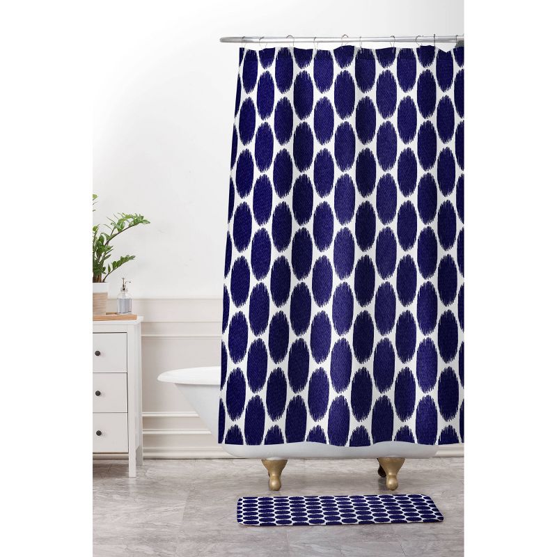Natalie Baca Ikat Ovals Shower Curtain Blue - Deny Designs, 4 of 7