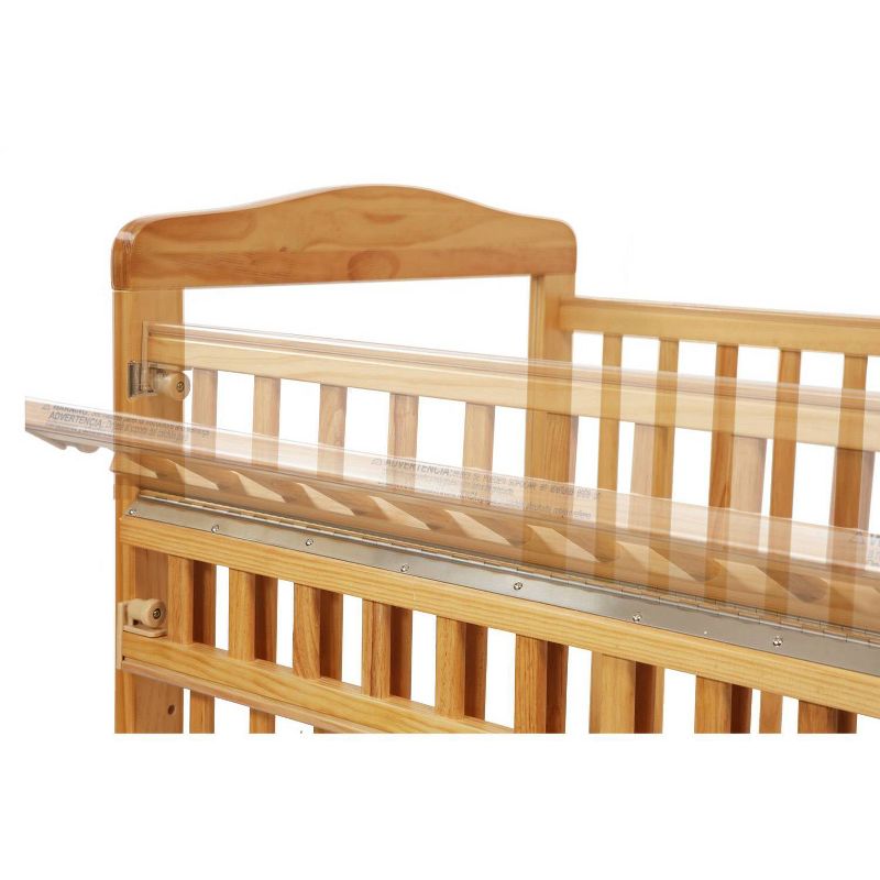 L.A. Baby Mini/Portable Non-folding Wooden Window Crib with Safety Gate - Beige, 2 of 6