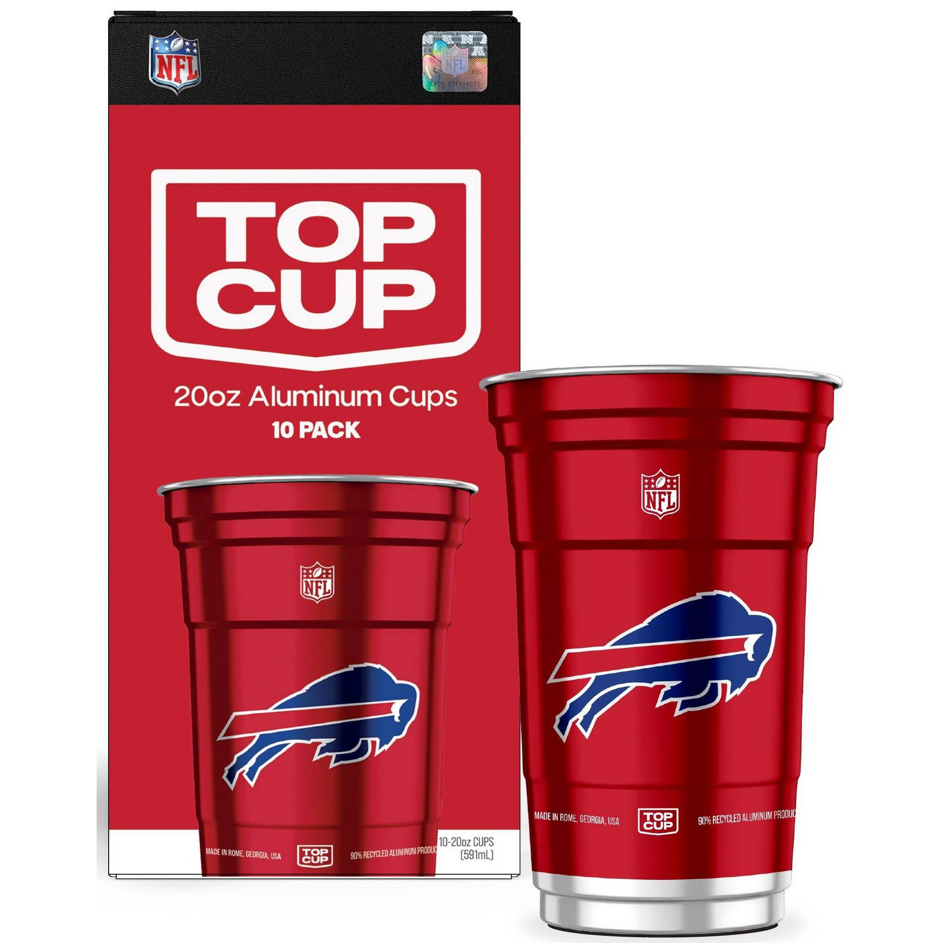 Top Cup NFL Buffalo Bills Disposable Cups - 20oz/10ct
