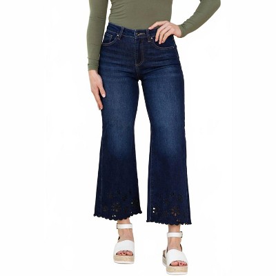 Women's Laser Cut Detail Jeans - RISEN