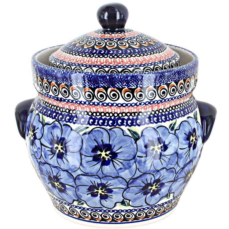 Blue Rose Polish Pottery 1125 Zaklady Small Container, 1 of 2