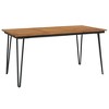 vidaXL Rectangular Patio Table with Hairpin Legs, Solid Acacia Wood, Brown, Industrial Style Outdoor Dining Table - 2 of 4