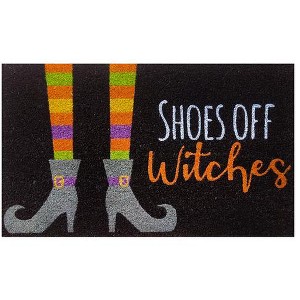 Briarwood Lane Everyday Halloween Coir Doormat 30x18 Shoes Off Witches For Halloween Coir Doormat - 1 of 2