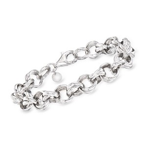 Ross-Simons Italian Sterling Silver Rolo Link Chain Bracelet Size 8.5 - 1 of 4