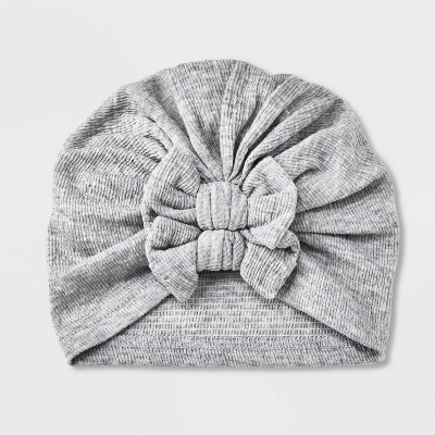 Image of Baby Turban Hat - Cat & Jack™ Gray 0-6M