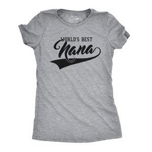 Womens Worlds Best Nana Funny Grandmother Family T shirt - Crazy Dog Women's T Shirt - 1 of 4