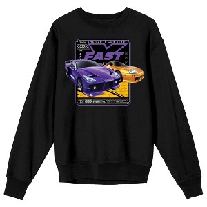 Fast & Furious Now The Party Can Start Crew Neck Long Sleeve Men's Black Sweatshirt - 1 of 3