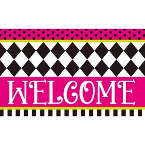 Briarwood Lane Everyday Doormat 30x18 Indoor Outdoor Neon Checkerboard Doormat - 1 of 4