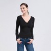 Women's Long Sleeve Twisted V-Neck Front Knit Top - A New Day™ - 3 of 3