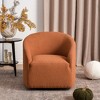 KINWELL Boucle Upholstered Swivel Barrel Accent Armchair - 2 of 4