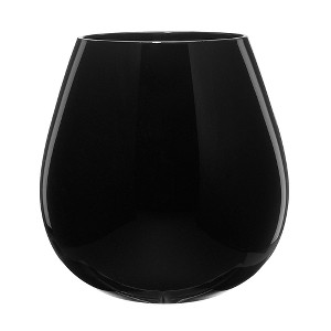 Artland 22oz 4pk Round Stemless Wine Glasses Black