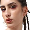 SOHI Women's California Gold Party Stone Hoop Earring - 4 of 4
