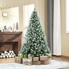 HOMCOM 6' Unlit Snow-Dusted Full Fir Artificial Christmas Tree with Realistic Branches, 61 Pine Cones and 800 Tips - image 3 of 4