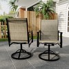 Outdoor Swivel Dining Chairs with Textilene Breathable Back, Swivel Patio Dining Chairs Set of 2, SwivelPatio SlingChairs Set for Poolside Lawn Garde - 3 of 4