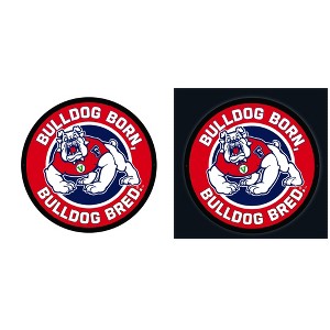LED Wall Decor, College Football Round, Fresno State, Red Wave - 1 of 1