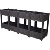 VisioGear Planter Raised Beds, Elevated Planter Garden Box with Drainage, Outdoor Standing Planter Beds Gardening Kit, Brown, 63"*15.7"*27.7" - 4 of 4