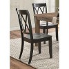 Kumasinova Set of 2 Dining Chair – Pine Veneer, Armless Chair with Transitional Double-X Back, Dining Room Side Chair, Wooden Kitchen Chair - 3 of 4
