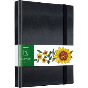 Ohuhu 7"x10" Marker Pad Sketchbook, 120 lb/200 gsm Smooth Drawing Papers, 78 Sheets/156 Pages, Hardcover Sketch Book for Alcohol Markers - 1 of 4