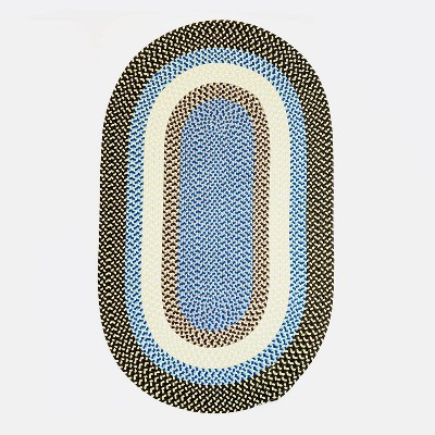 Colonial Mills Kingston Braid - Brown 2 Ft x 4 Ft Oval Rug Indoor/Outdoor 100% Polypropylene