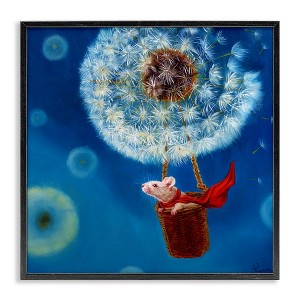 Stupell Industries Dandelion Hot Air Balloon Mouse, 12" x 12" - 1 of 4