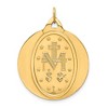 Black Bow Jewelry 14k Yellow Gold Large Round Miraculous Medal Pendant - 3 of 4