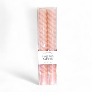2ct Unscented 8" Twisted Taper Candle - Bullseye's Playground™ - 1 of 4