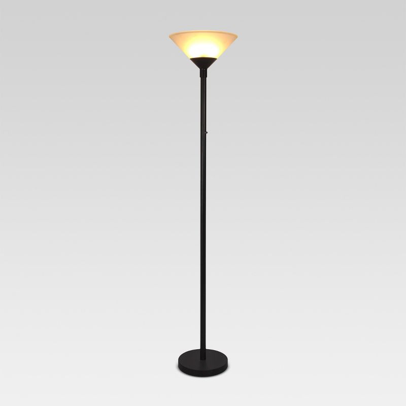 Torchiere Floor Lamp with Glass Shade - Threshold™, 2 of 7