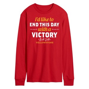 Men's - Yellowstone - I'd Like To End This Day With A Victory Long Sleeve Graphic T-Shirt - 1 of 4